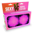 Sexy AF - Nipple Couture Pink Marabou - Pink Marabou Reuseable Nipple Pasties - Naughty by Nature Adult Store