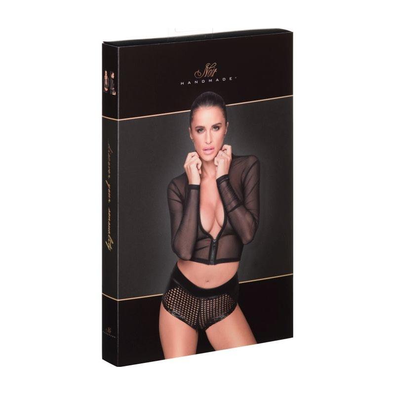 Sheer Zipped Tulle Top - Lingerie