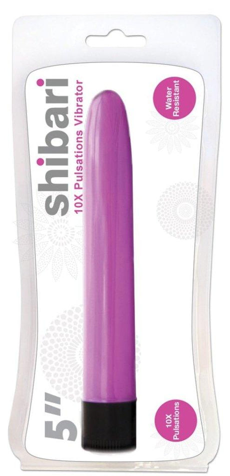 Shibari 10X Pulsations Vibrator 5in Pink - Adult Toys