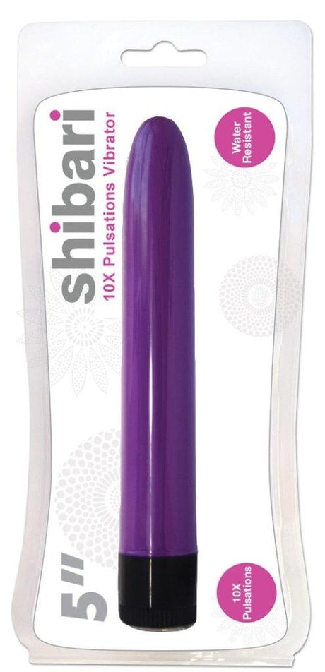 Shibari 10X Pulsations Vibrator 5in Purple - Naughty by Nature Adult Store