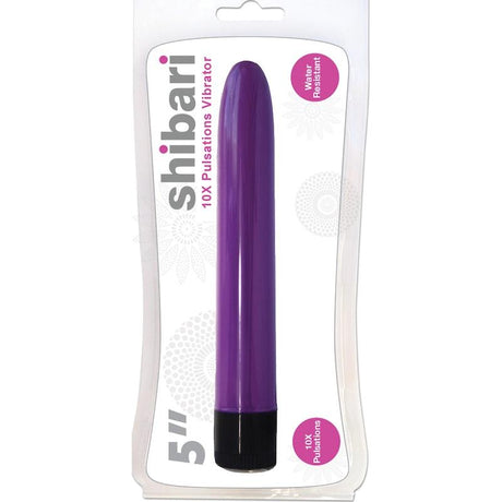 Shibari 10X Pulsations Vibrator 5in Purple - Naughty by Nature Adult Store