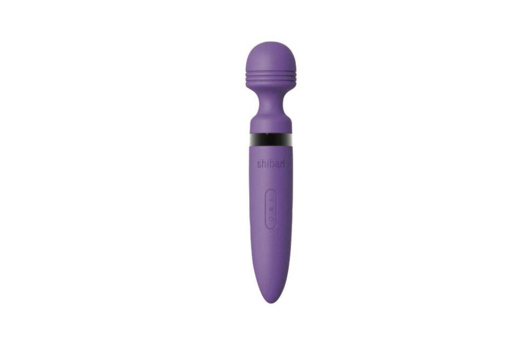 Shibari Deluxe Mega Wireless Wand Massager - 28X Purple Silicone - Adult Toys