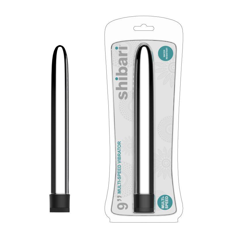 Shibari Multi - Speed Vibrator 9in Silver - Adult Toys