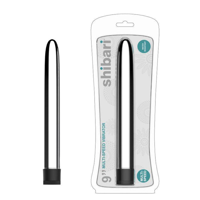 Shibari Multi - Speed Vibrator 9in Silver - Adult Toys