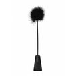 Shots Toys Ouch! Feathered Crop Whip – Black Faux Leather and Feathers - BONDAGE - TOYS