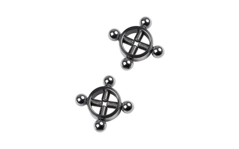 Silver Metal 2 Pc Nipple Clamps - Naughty by Nature Adult Store