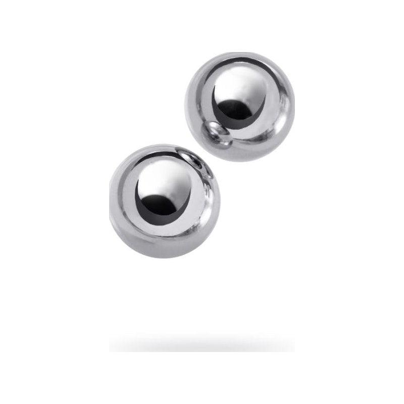 Silver Metal 2 Pc Vaginal Balls 2.5cm - Naughty by Nature Adult Store