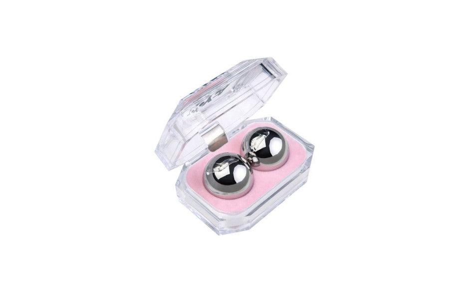 Silver Metal 2 Pc Vaginal Balls 3cm - Adult Toys