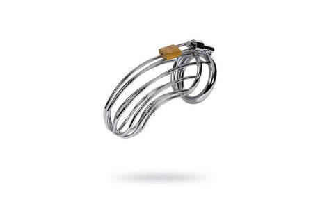Silver Metal Birdcage Cock Cage - Adult Toys