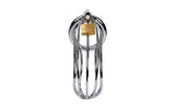 Silver Metal Birdcage Cock Cage - Adult Toys