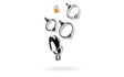 Silver Metal Chastity Cage Adjustable - Adult Toys