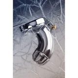 Silver Metal Cock Cage w Rings and Lock - Adult Toys