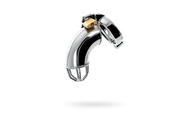 Silver Metal Cock Cage w Rings and Lock - Adult Toys