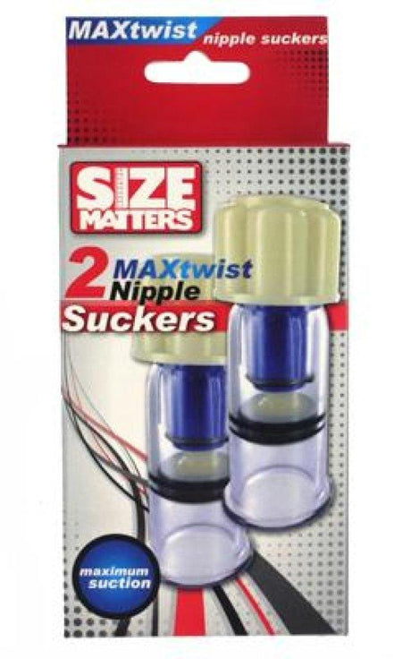 Size Matters Max Twist Nipple Suckers – Clear ABS Vacuum Stimulators - Adult Toys