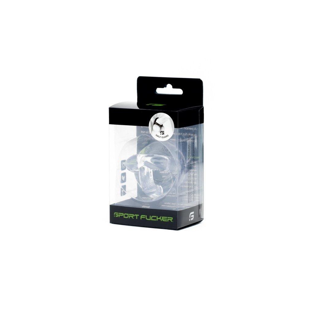 Sport Fucker Half Guard Cock Ring – Clear Flex TPR Scrotum Splitter - Adult Toys