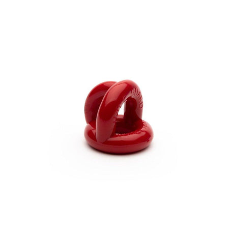 Sport Fucker Half Guard Cock Ring with Scrotum Splitter - Red - Adult Toys