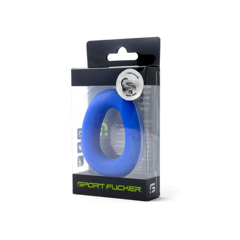 Sport Fucker Hero Ring - Blue - Blue Cock Ring - Naughty by Nature Adult Store