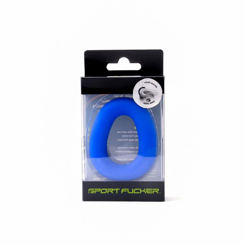 Sport Fucker Hero Ring - Blue - Blue Cock Ring - Naughty by Nature Adult Store