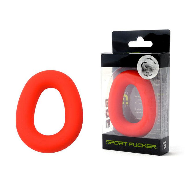 Sport Fucker Hero Ring - Red - Red Cock Ring - Naughty by Nature Adult Store