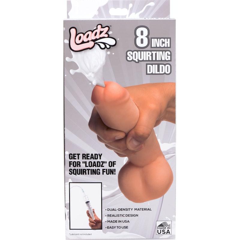 Squirting Dildo 8in with Syringe - Adult Toys