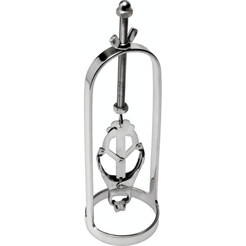 Stainless Steel Clover Clamp Nipple Stretcher - Naughty by Nature Adult Store