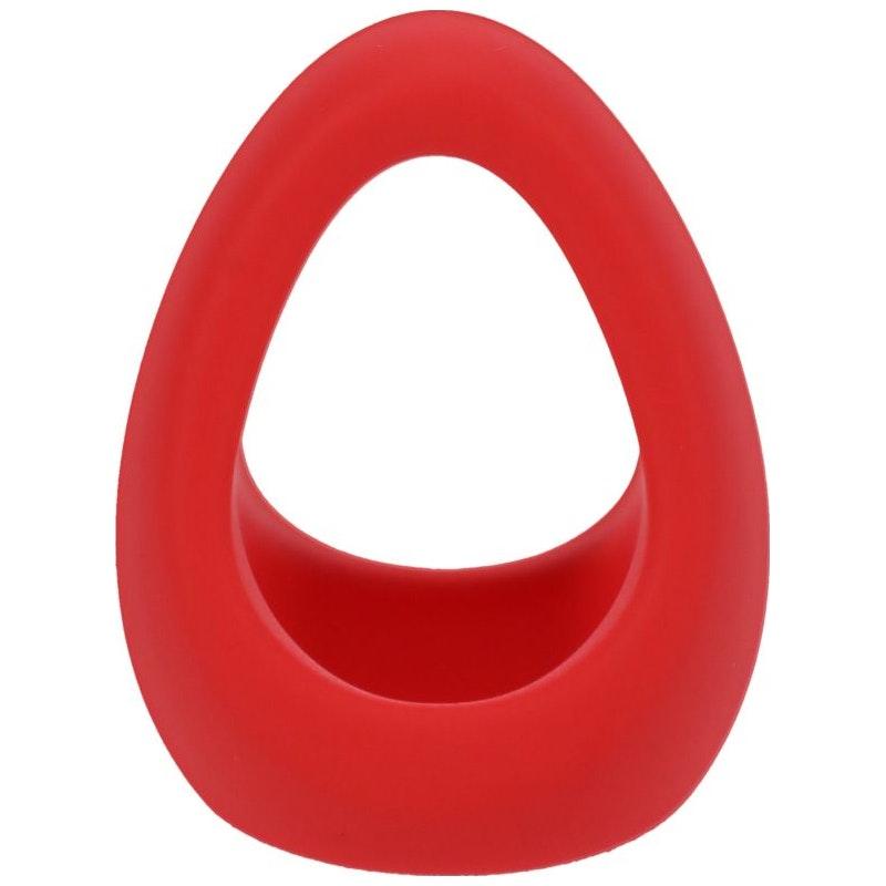 Stirrup Silicone Cock Ring Crimson - Adult Toys