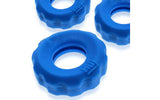 Super Hunkyjunk 3 Pc Cockrings Teal Ice - Adult Toys