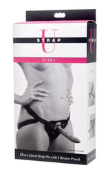 Sutra Fleece-Lined Strap On with Vibrator Pouch - Naughty by Nature Adult Store