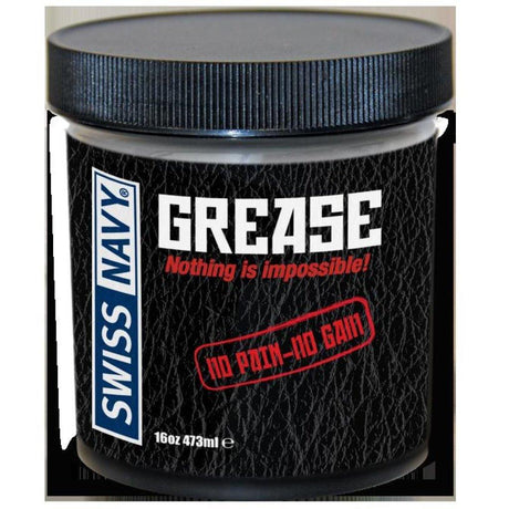 Swiss Navy Grease Oil - Based Lubricant – Thick Original Formula, 16oz - Lotions & Potions
