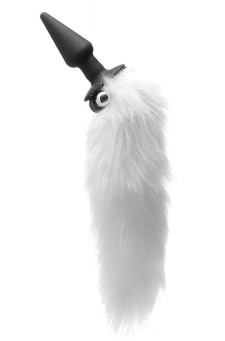 Tailz White Fox Tail Vibrating Anal Plug – Rechargeable Silicone Toy - Adult Toys