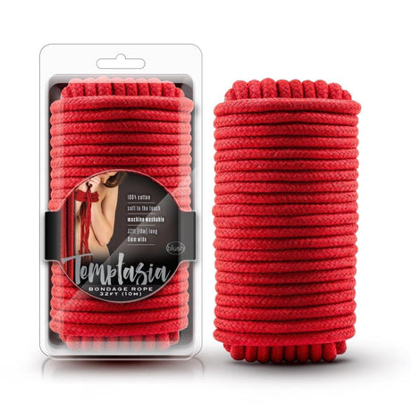 Temptasia Bondage Rope 10m Red - Adult Toys