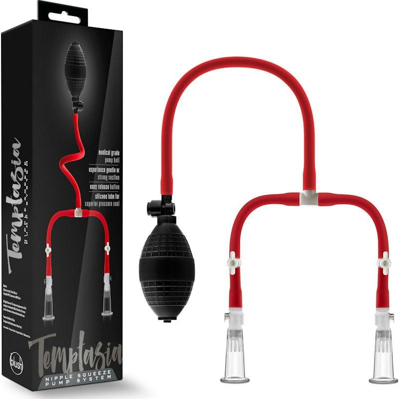 Temptasia Nipple Squeeze Pump System Black - Adult Toys