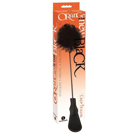 The 9's Orange Is The New Black, Riding Crop & Tickler - Black Feather Crop - Naughty by Nature Adult Store