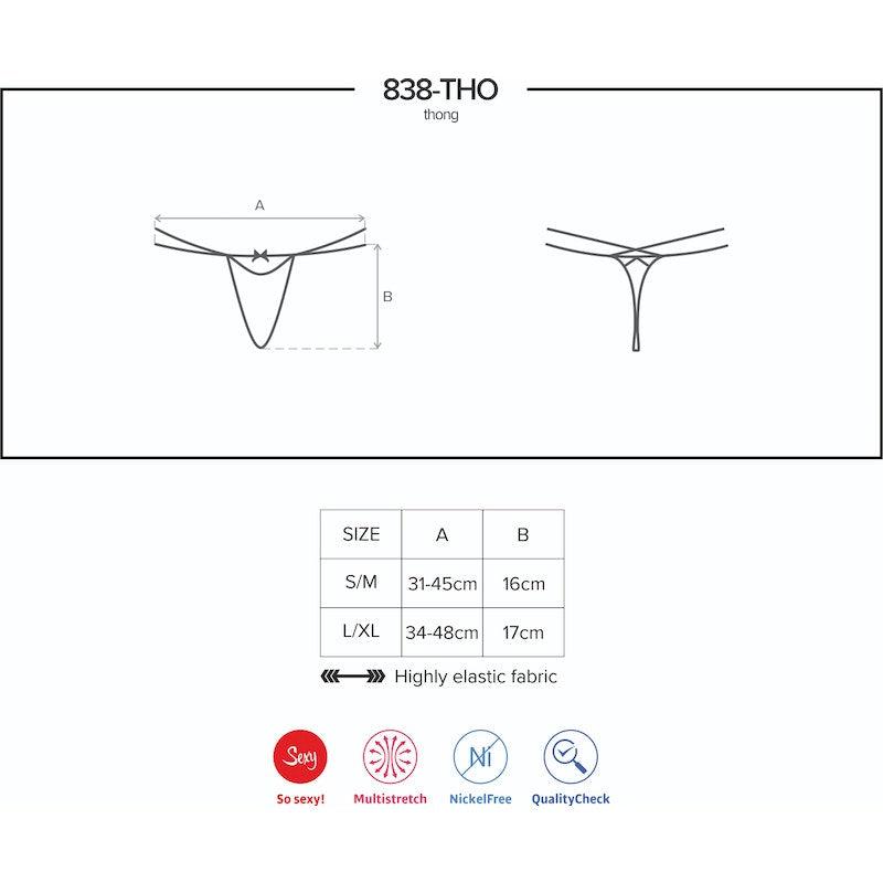 Thong 838 Red - Lingerie