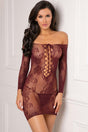 Tie Breaker Long Sleeve Dress - Lingerie
