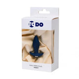 ToDo Fancy Vibrating Anal Plug – Blue Silicone Cone with Vibro Bullet - Adult Toys