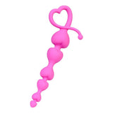 ToDo Sweety Pink Silicone Anal Chain - Graduated Heart Beads 18.5cm - Adult Toys