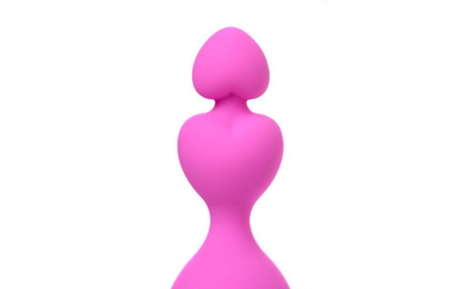 ToDo Sweety Pink Silicone Anal Chain - Graduated Heart Beads 18.5cm - Adult Toys