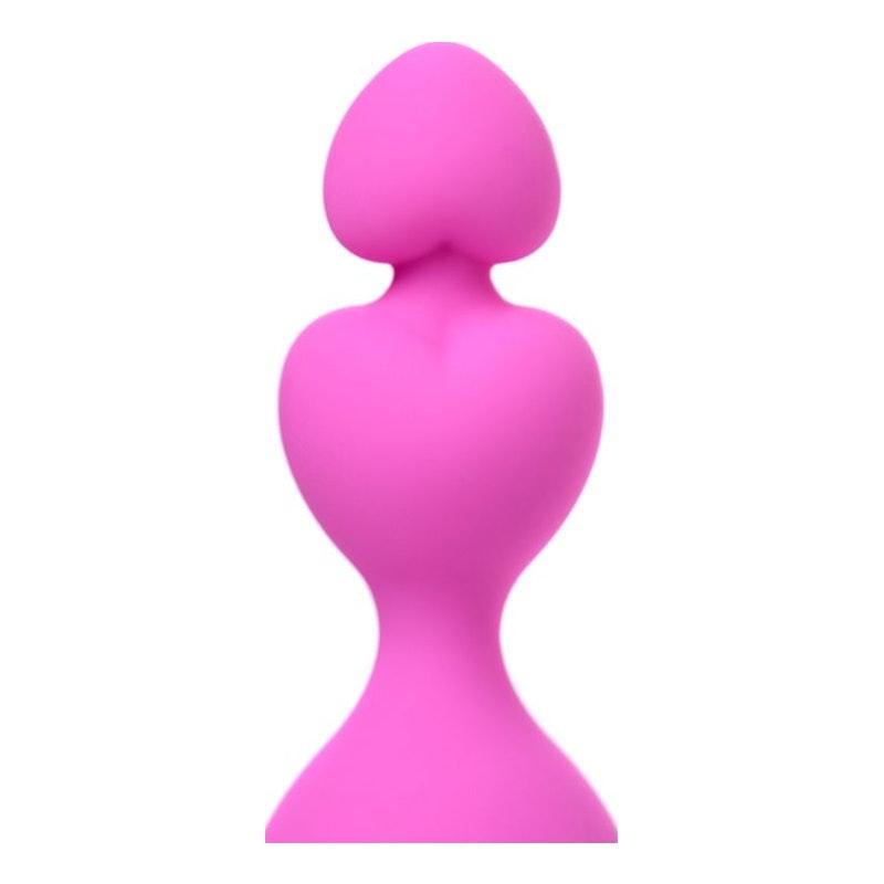 ToDo Sweety Pink Silicone Anal Chain - Graduated Heart Beads 18.5cm - Adult Toys