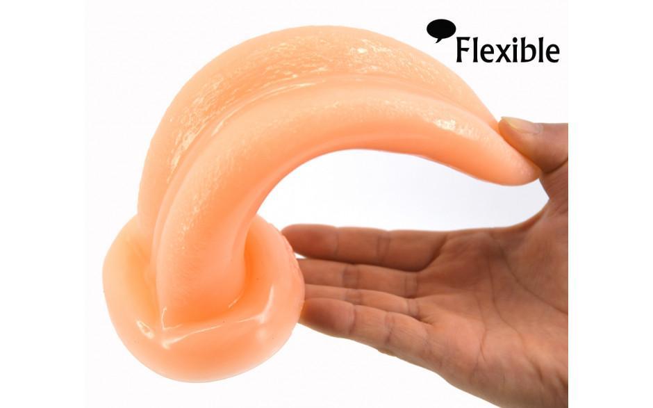 Tongue Shape Anal Plug Flesh - Adult Toys
