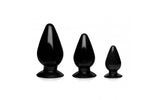 Triple Cones 3 Pc Anal Plug Set Black - Naughty by Nature Adult Store