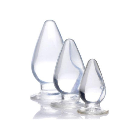 Triple Cones 3 Pc Anal Plug Set Clear - Adult Toys
