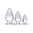 Triple Cones 3 Pc Anal Plug Set Clear - Adult Toys