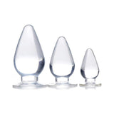 Triple Cones 3 Pc Anal Plug Set Clear - Adult Toys
