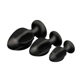 Triple Juicers Silicone Anal Plug Set Black - Adult Toys