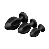 Triple Juicers Silicone Anal Plug Set Black - Adult Toys