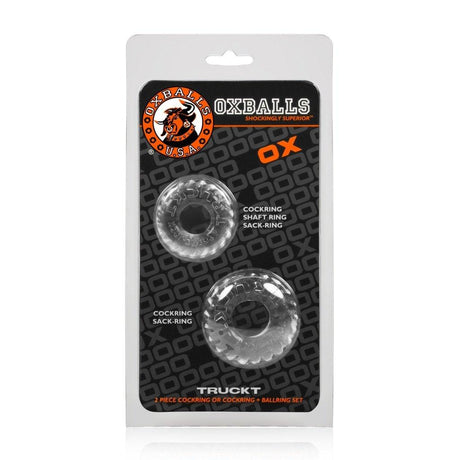Truckt 2 Pc Cockring Set Clear - Adult Toys