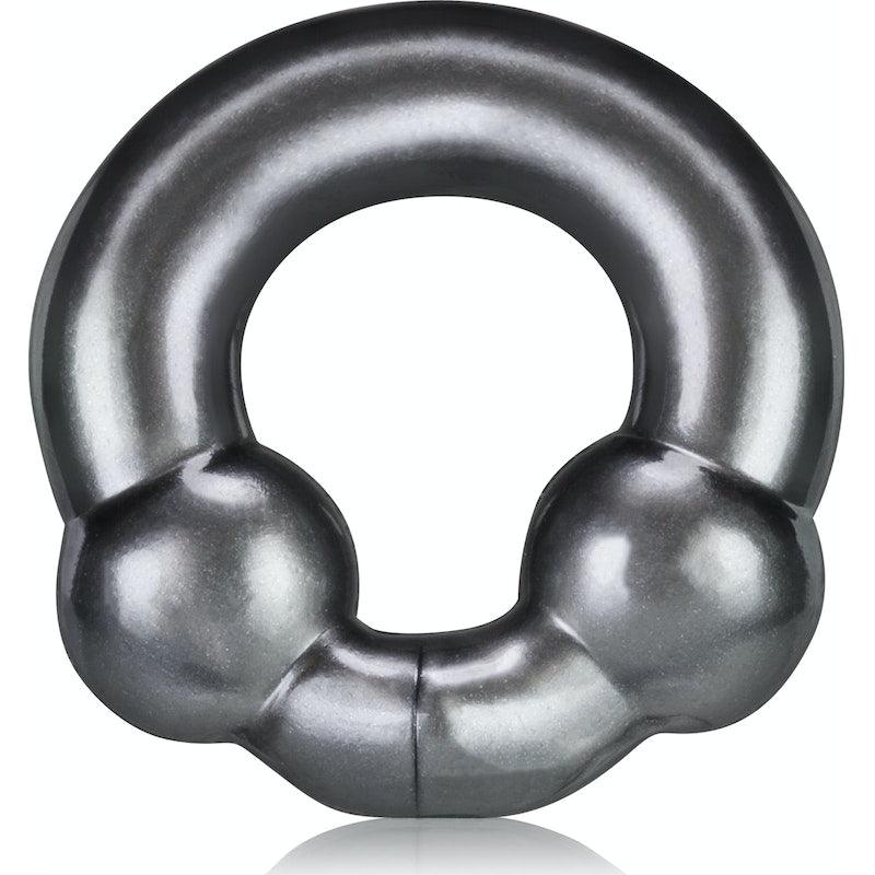 Ultraballs 2 Pk Cockring Steel And Red - Adult Toys