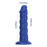 Unicorn Dildo 8in Blue - Adult Toys