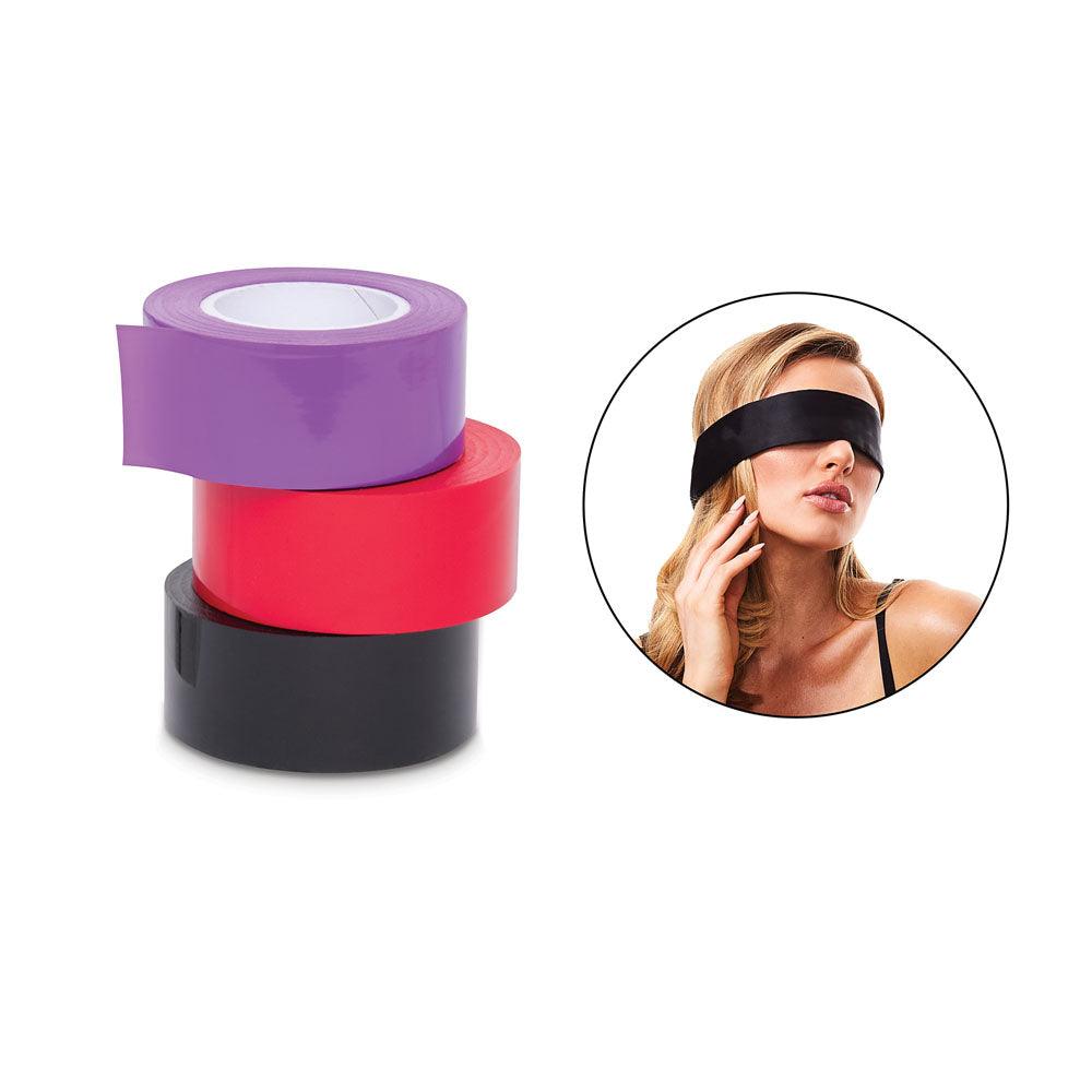 WhipSmart Bondage Tape 3 - Pack with Blindfold - BONDAGE - TOYS